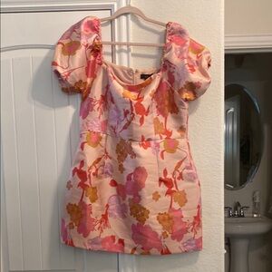 LuLu’s Short Floral Puff Sleeve Dress